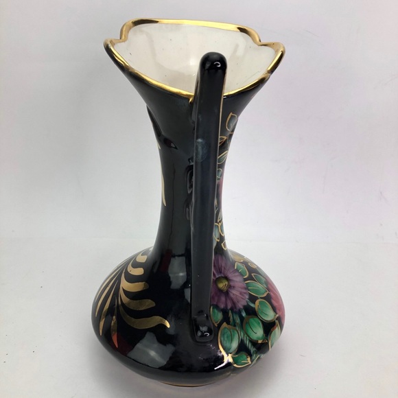 Vintage Belgium Vase-Pitcher Hand Painted - Picture 4 of 7